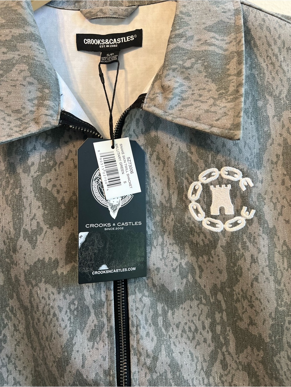 Crooks & Castles Snakeskin The Rolling Elite Jacket - Picture 3 of 6